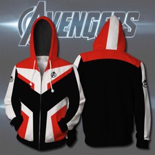 Image of Avengers 4 Endgame Hoodie Cosplay Superhero Quantum Realm Jacket Sweatshirt Coat