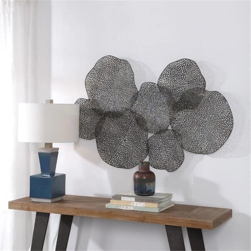 Uttermost Ripley Contemporary Iron Metal Leaf Wall Art in Rich Bronze - Picture 5 of 7