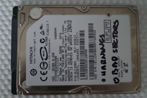 HITACHI 320GB 2,5" SATA HTS545032B9SA00 0J13303 LAPTOP FESTPLATTE HDD