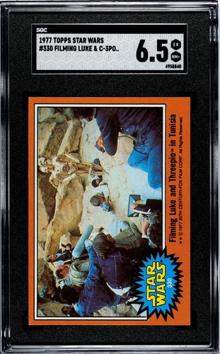 1977 Topps Star Wars #330 Filming Luke and Threepio in Tunisia — SGC (grade unconfirmed)