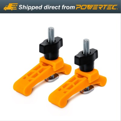 Mini Hold Down Clamps, 3-1/4'' L x 3/4'' W - T-Track Woodworking Clamps 2PK
