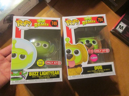 FUNKO POP ALIEN REMIX DUG DOG & BUZZ LIGHTYEAR  # 754 + 749 GITD  LOT TARGET