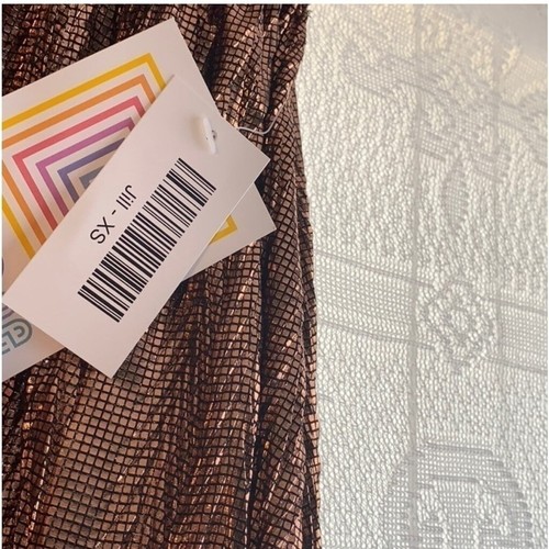 NEW!!! accordion-pleated MIDI skirt bronze Lularoe Jill Elegant Size XS - Picture 6 of 8