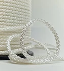 Starter cord recoil Rope pull cord Polyester 8 Strand  3mm 4mm 5mm 6mm White