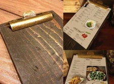 Wood Restaurant Menu Clipboards
