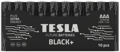 TESLA BATTERIES AAA BLACK+ 10 MULTIPACK ( LR03 / SHRINK 10 PCS )