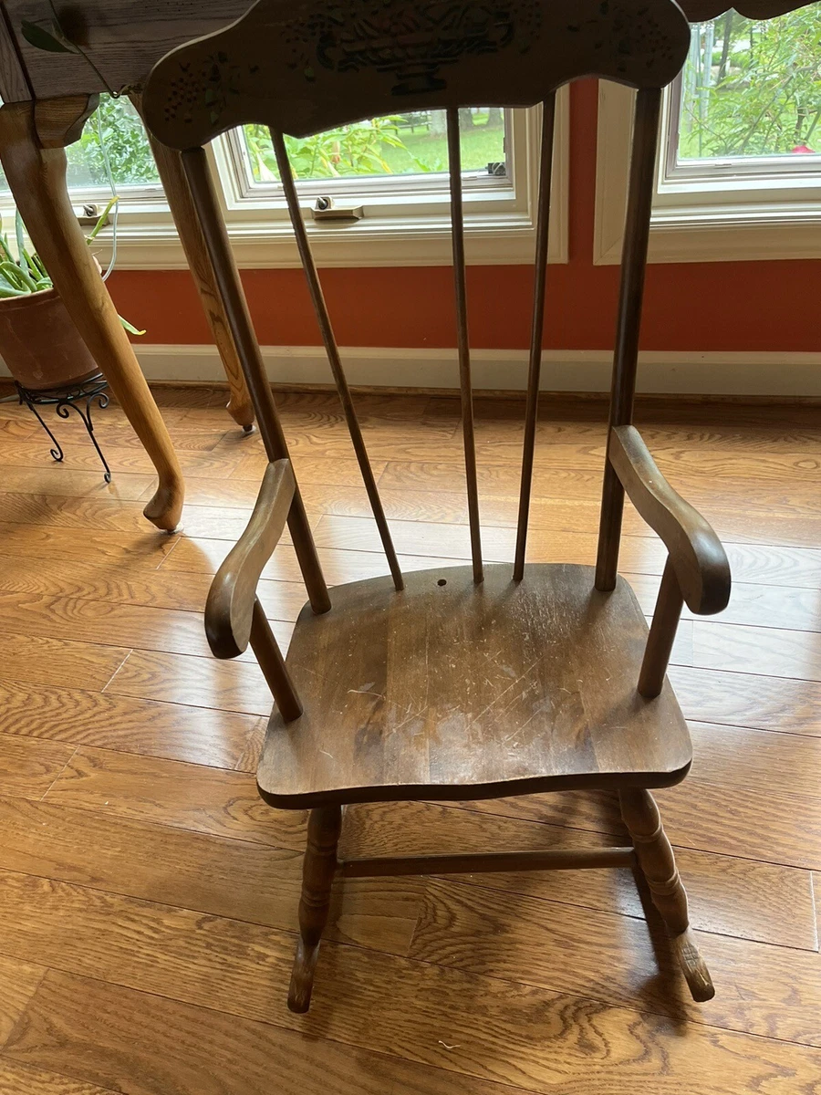 Vintage child's top musical rocking chair