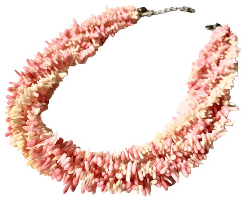 Vtg Jay King Pink Angel Skin Coral Sterling Silver Necklace Earring Boxed Set - Picture 3 of 24