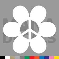 Peace Flower Vinyl Die Cut Decal Sticker - Love Hippie