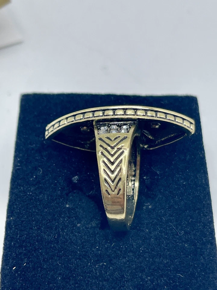 Heidi Daus Crystal Statement Cocktail Ring Size 8 Vintage - Image 4 of 4