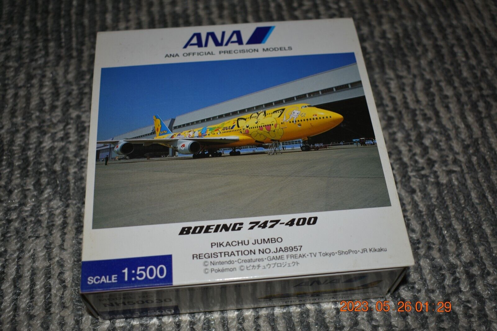 1:500 ANA Pokemon ANA Ofical model B747-400 PIKACHU JUMBO JA8957 NH50030