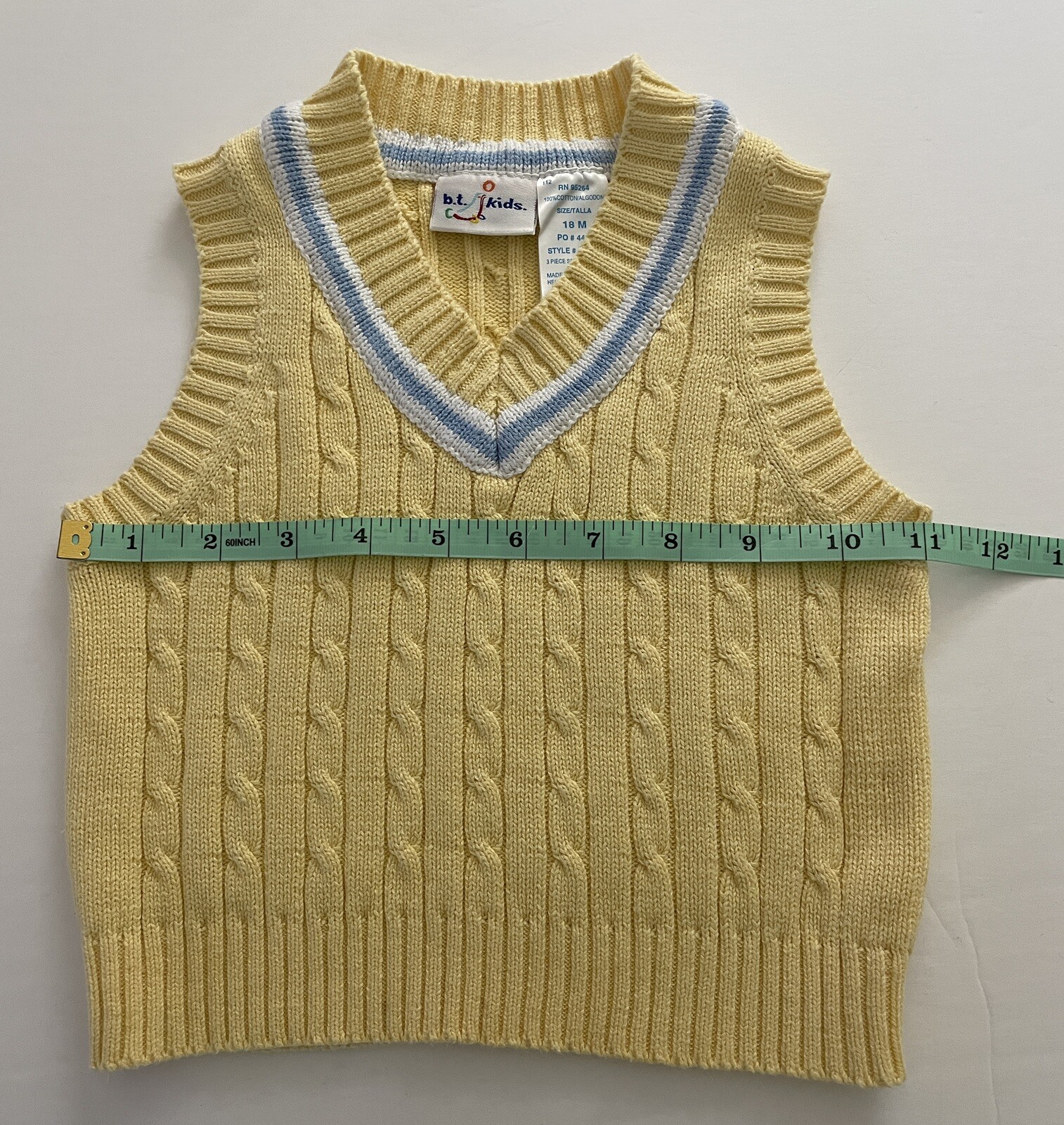 BT Kids Toddler Boys Sweater Vest Cable 
