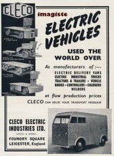 Vintage British Auto Ad (1947): Cleco Electric Vehicles