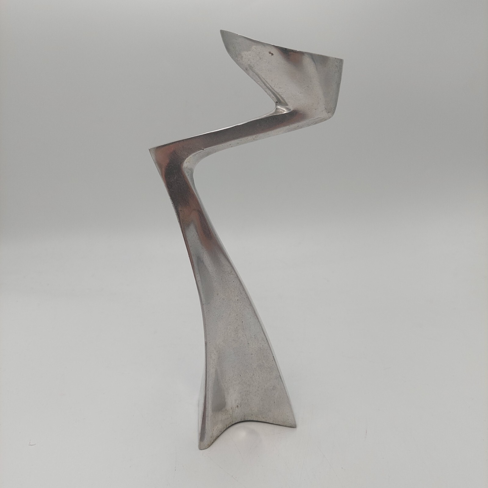 Swan Aluminum Candlestick Mid Century Xxl