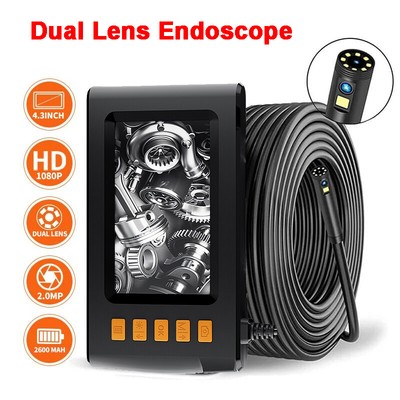 4.3'' LCD Dual Len Industrial Endoscope 1080P Digital Borescope Inspection Camera