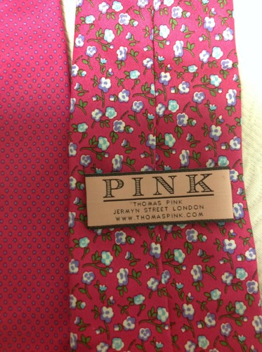 Thomas Pink Jermyn Street London Petunias Silk Neck Tie Made in Italy - Picture 5 of 10