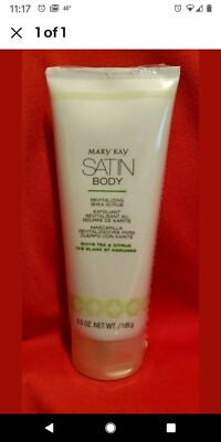 Mary Kay Satin Body REVITALIZING SHEA SCRUB White Tea & Citrus, Sealed 6.5 oz.