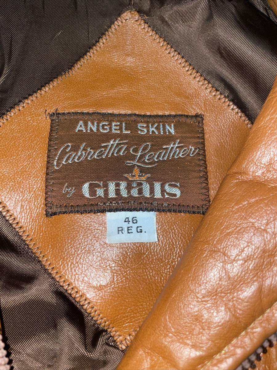 Vintage 70s Grais Angel Skin Cabretta Leather Jacket Coat Women's