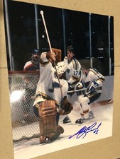 St. Louis BLUES Mike LIUT #1 KILLER Save SIGNED 8X10 w/ Holo & COA SACRED!!