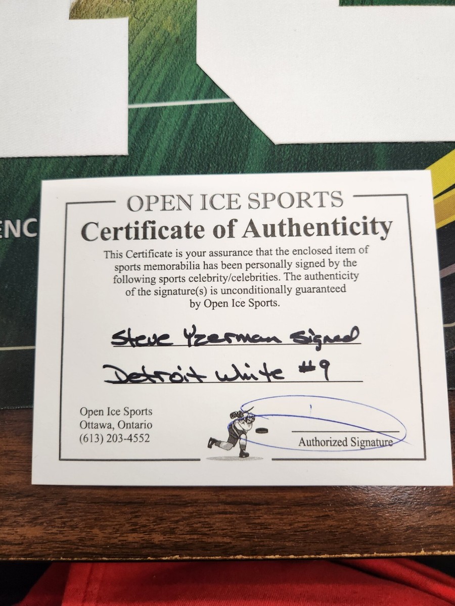 Steve Yzerman Autographed Signed Detroit Red Wings Hockey Jersey