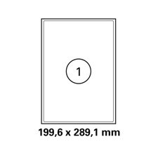 50 arkuszy etykiet do drukarek 199,6x289,1 mm DIN A4 (50 szt.) laserowa etykieta do kopiowania
