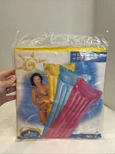 Intex The Wet Set Pool Air Mat Float yellow 72 x 27 Inflatable Lounge NOS