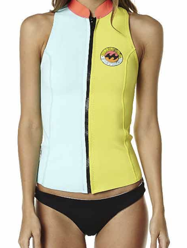 Billabong Salty Dayz Zip Wetsuit Rash Swim Vest. Size 6 - 8. NWT, RRP $89.99. - Bild 2 von 3