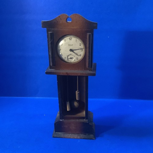 Antique Pocket Watch Holder Folk Art Grandfather Clock Stand Westclox ...