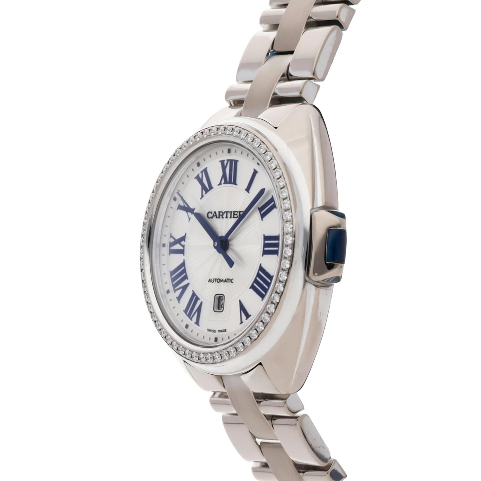 Reloj Cartier Cle de Cartier Automático 31mm Oro Blanco Diamante WJCL0050 Foto 2 de 4
