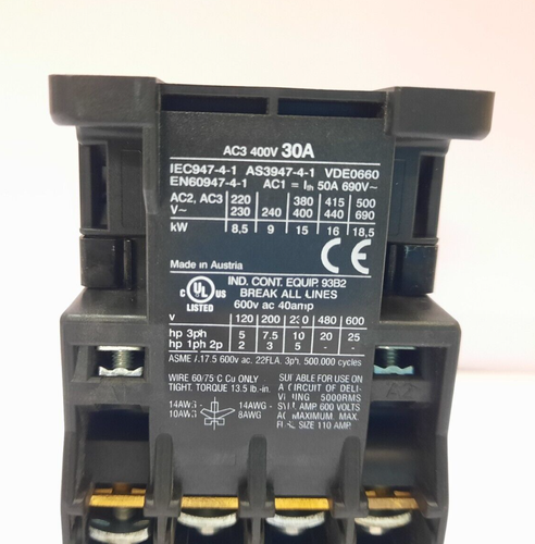 BENEDIKT & JAGER K2-30A00-40 CONTACTOR AC3 400V 30A K230A0040 - 第 9/11 張圖片