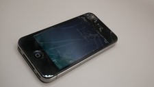 Apple iPhone 4 - 8 GB - Black AT T CRACKED SCREEN working 