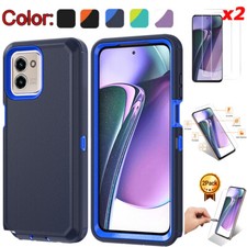 For Motorola Moto G Stylus 5G 2023 Case Heavy Duty Phone Cover 2xTempered Glass