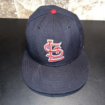 New Era 5950 St Louis Cardinals Fitted Cap Size 7 1/8 Blue Diamond Pro USA Made