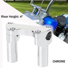 4" Handlebar Risers 1" Top Clamp For Harley Softail Road King Glide Sportster XL