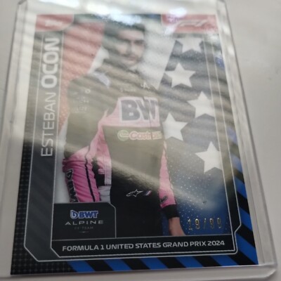 Esteban Ocon PARALLEL Exclusive USGP TOPPS 2024 AUSTIN COTA free shipping in USA