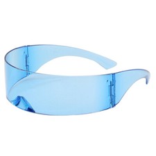 Rimless Futuristic Wrap Around Sunglasses Women Men Cyberpunk Visor Sun Glasses