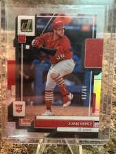 2022 Panini Chronicles Clearly Donruss #7 Juan Yepez Rookie RC Red #/10 STL