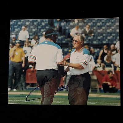 Mean  Joe Greene  Autograph Signed When He Coached The Dolphins 