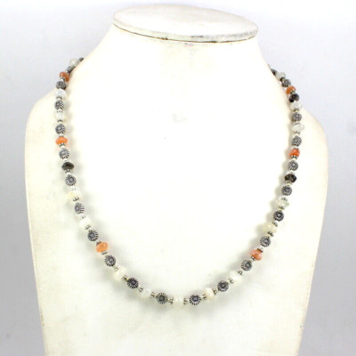 Edelstein Halskette Natur Multi Mondstein Edelstein Handarbeit Perlenschmuck