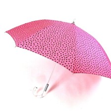 Ladies Floral Umbrella Lucite Shaft Handle