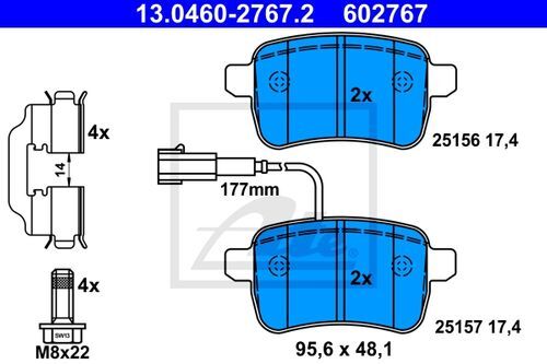 Ate Bremsscheiben Ø264MM + BremsbelÄGe Hinten FÜR Alfa Romeo Giulietta Fiat-image