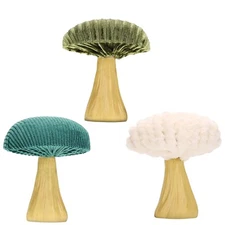 Target Bullseye Mushroom Set Fall Fabric Green Ivory Teal Harvest Decor