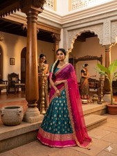 Indian Traditional Ethnic Lehenga Choli Dupatta Set Women Designer Lehenga Dress