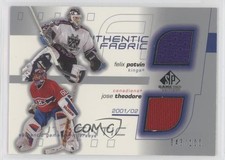 2001 SP Game Used Edition Authentic Dual Fabric Felix Potvin Jose Theodore g6s