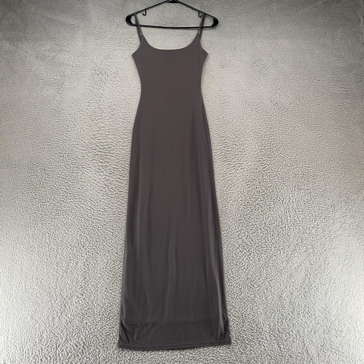 Princess Polly Knox Maxi Dress Womens US 2 Gray Slip Scoop Low Back Lined  Slim | eBay