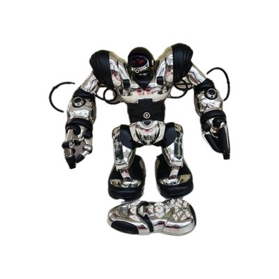 WowWee Robosapien silber Roboter & ferngesteuert FUNKTIONIERT 2004 13''
