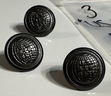 LOT OF 3 Original Vintage U.S. AIR MAIL Black Button Uniform Train Old 5/8&rdquo;