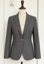 Stella McCartney Gray Wool Blazer One Button Size 38 Small