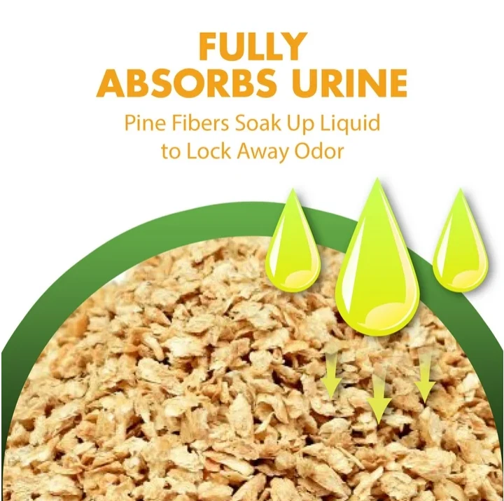 Paquete de 4 arena original para gatos de pino felino, 40 lb Foto 4 de 4