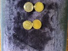 Art Deco 14k Solid Gold Etched "A" Engraved Cufflinks~ (total weight) 5 grams